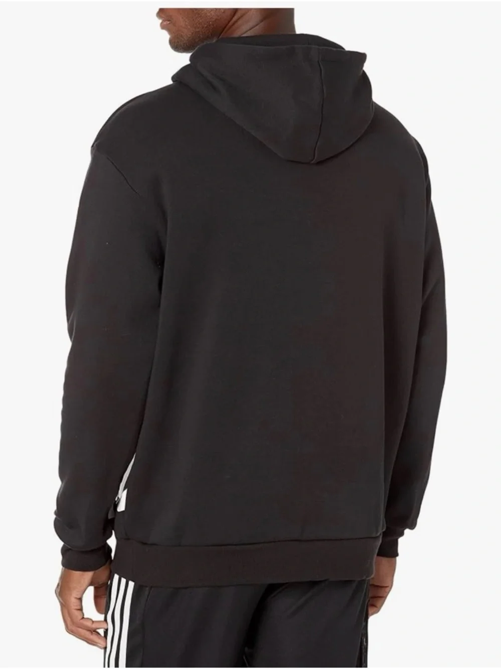 NWT adidas Black Hoodie with Large White Logo